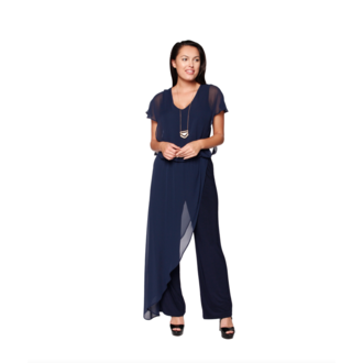 Last Tango Jumpsuit with Chiffon Overlay