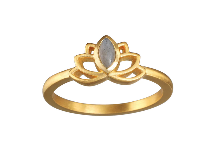 Satya Satya RG056 Labradorite Lotus Ring Size 6