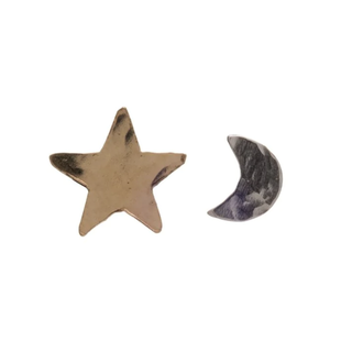 Kenda Kist Two-Tone Tiny Star & Moon Studs