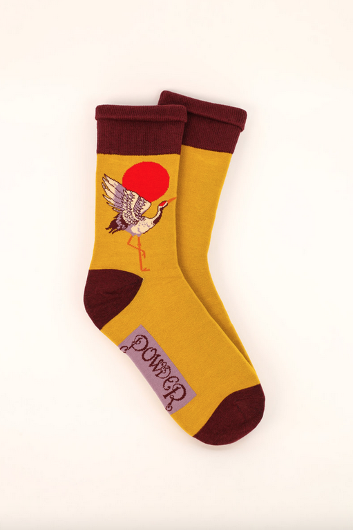 Powder Powder MEN'S CRANE AT SUNRISE SOCKS