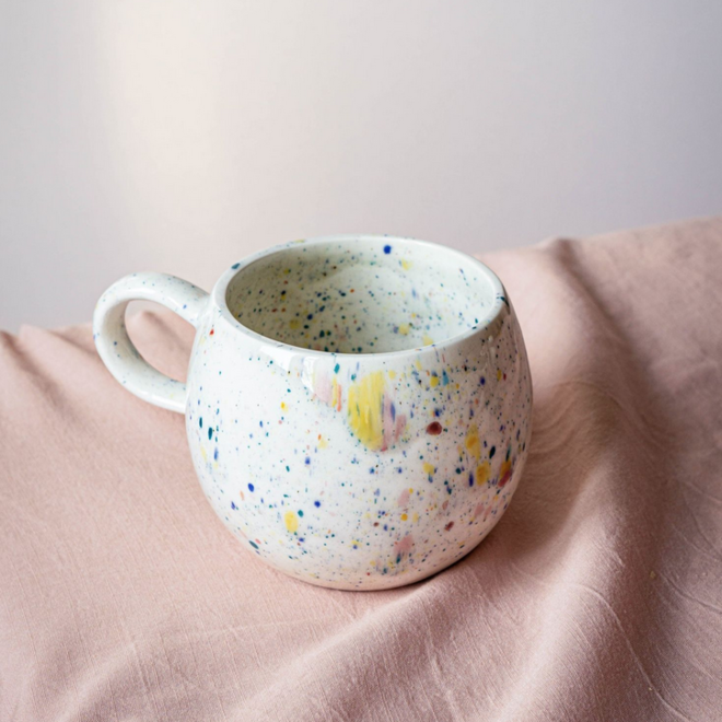 Coffee Cup Mug Oversized Cappuccino Mug Ceramic in Shiny