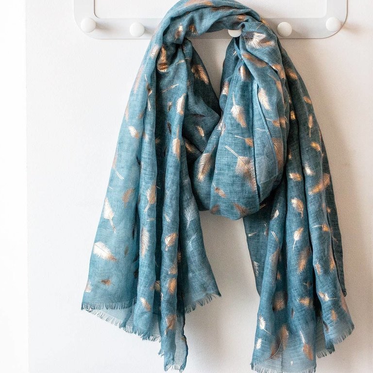 Studio Hop Studio Hop Thinking of You Feathers Foil Scarf