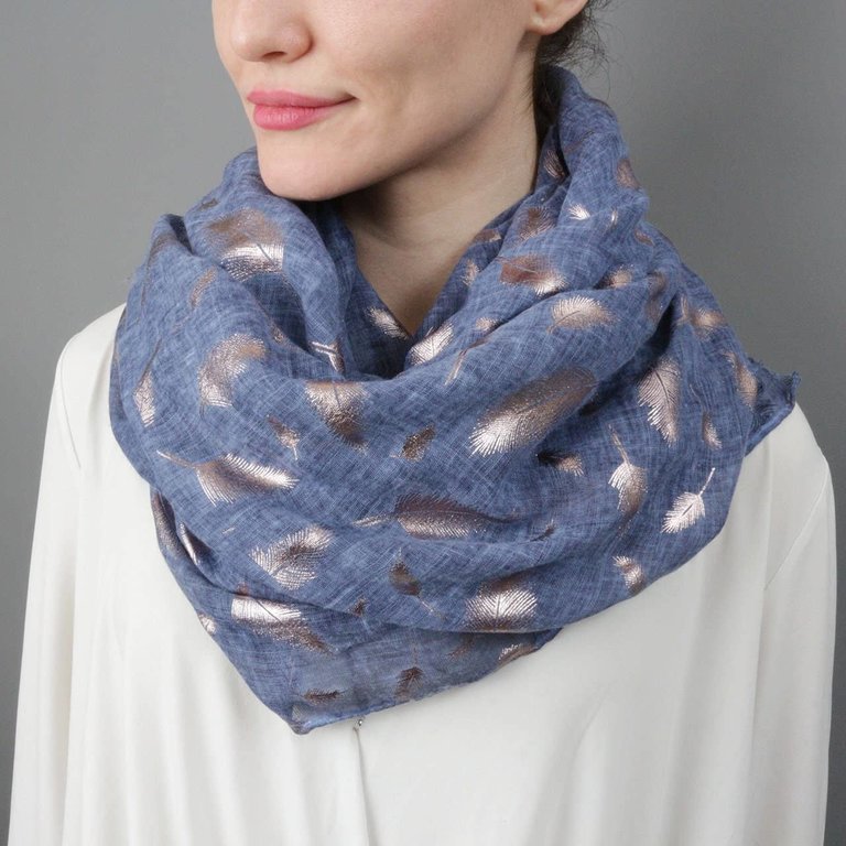 Studio Hop Studio Hop Thinking of You Feathers Foil Scarf