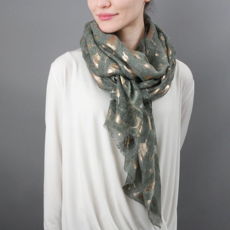 Studio Hop Studio Hop Thinking of You Feathers Foil Scarf