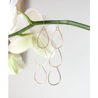 Pure Indigo Designs Jewelry Ada Triple Waterfall Earrings