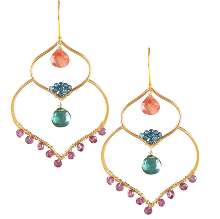 Alicia Van Fleteren Alicia Van Fleteren Gold Double Lotus Earrings