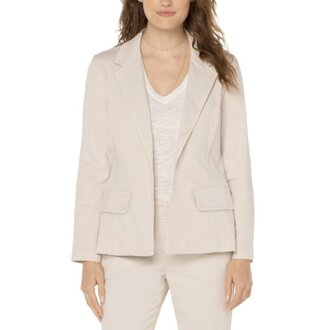 Formal Blue Textured Blazer - Clara