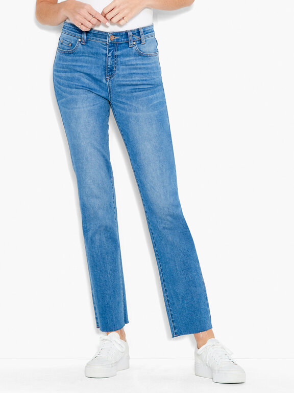 NIC+ZOE 28" MID RISE STRAIGHT ANKLE JEANS