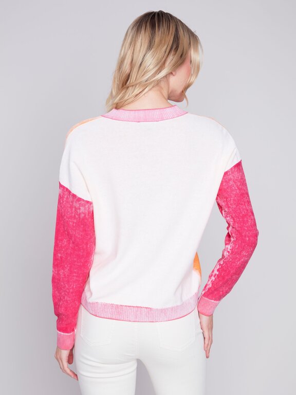 Charlie B Charlie B Cotton Colorblock Sweater
