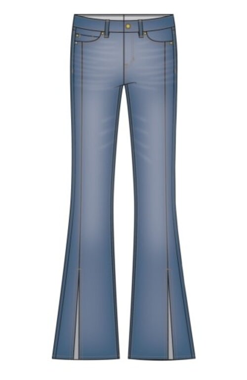 Liverpool Los Angeles Liverpool Front Slit Hannah Flare Jeans