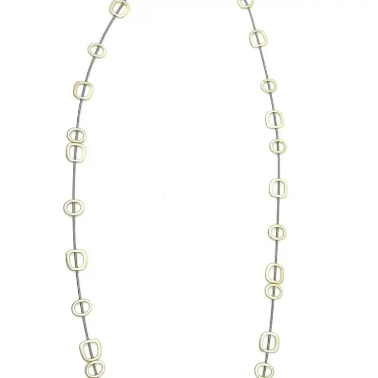 Sea Lily Sea Lily 323GLD-L - Long Wire Necklace Gold Squares