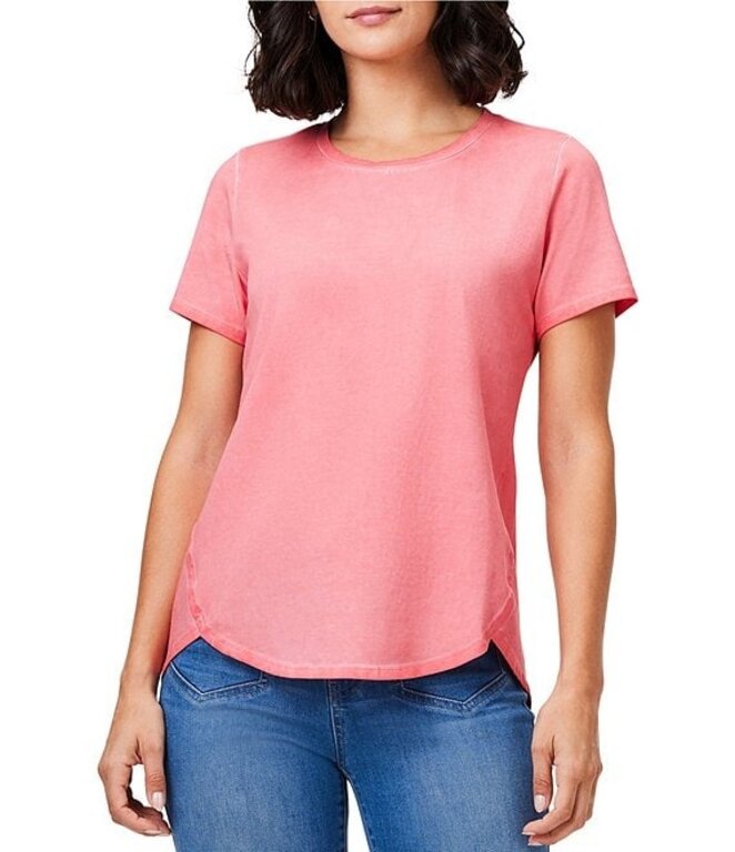 Nic + Zoe Crew Neck Short Sleeve Shirttail Tee - Sofia's Boutique, Inc