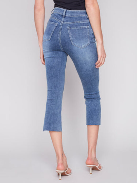 Charlie B Charlie B Bell Bottom Raw Jeans