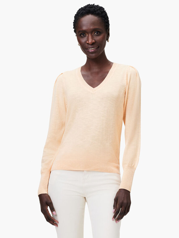 NIC+ZOE Nic+Zoe Slub V-Neck Sweater