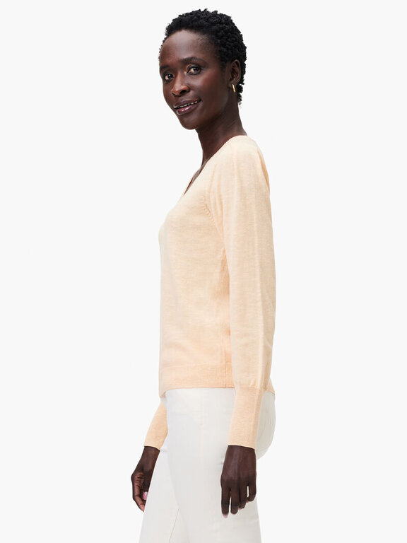 NIC+ZOE Nic+Zoe Slub V-Neck Sweater