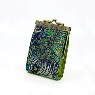 Cathayana Cathayana Brocade Peacock RFID Card Holder