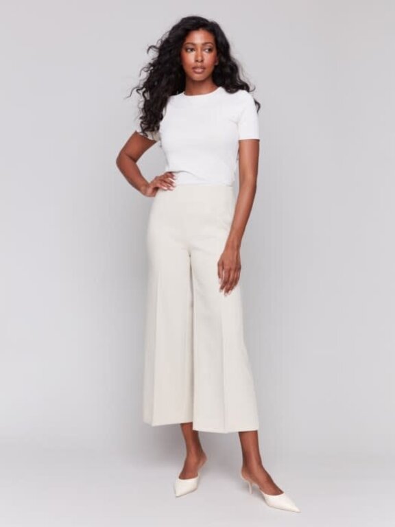 Charlie B Charlie B C5494RR Cropped Wide Leg Pants