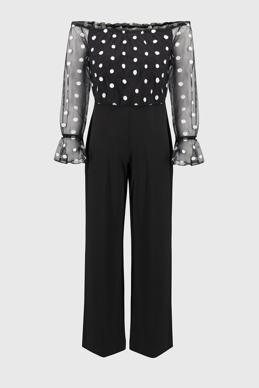 Joseph Ribkoff Joseph Ribkoff 251708 Dot Mesh  Jumpsuit