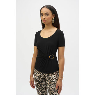 Joseph Ribkoff Joseph Ribkoff 252230 Sily Fitted Top w/ Buckle