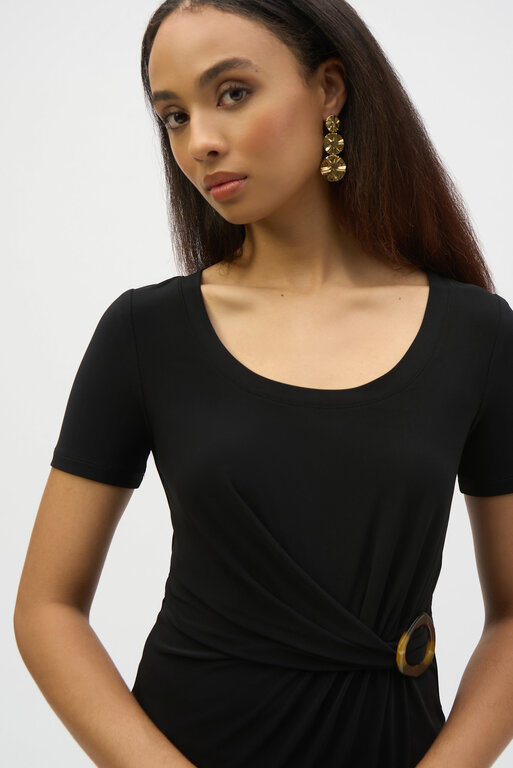 Joseph Ribkoff Joseph Ribkoff 252230 Sily Fitted Top w/ Buckle