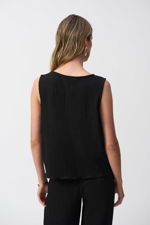 Joseph Ribkoff Joseph Ribkoff 251228 Seersucker Asymmetrical Top