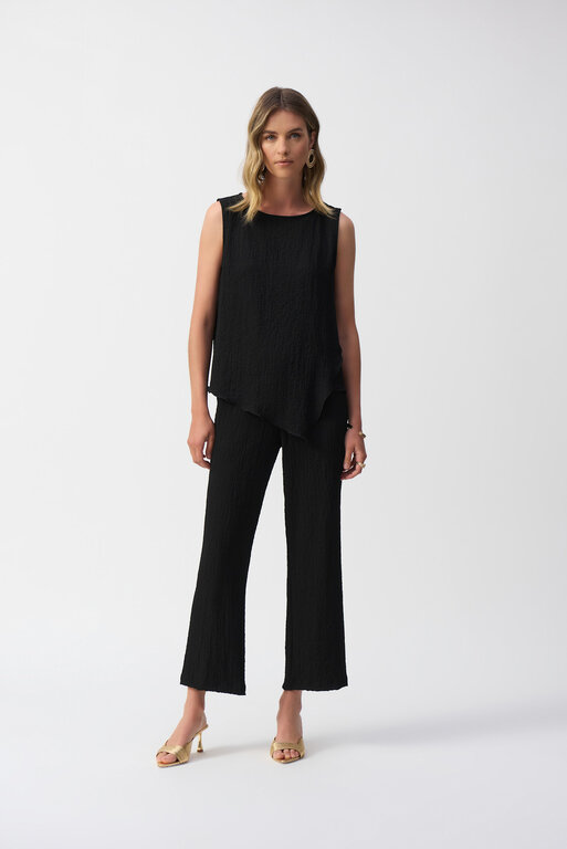 Joseph Ribkoff Joseph Ribkoff 251228 Seersucker Asymmetrical Top