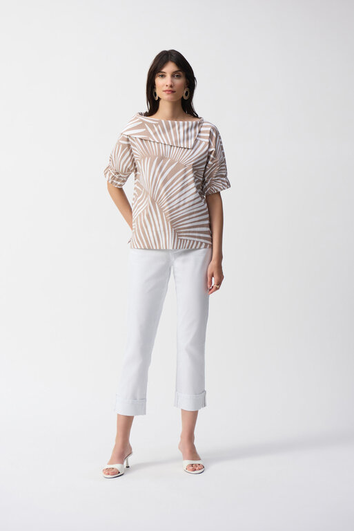 Joseph Ribkoff Joseph Ribkoff 251163 Poplin Tropical Boxy Top