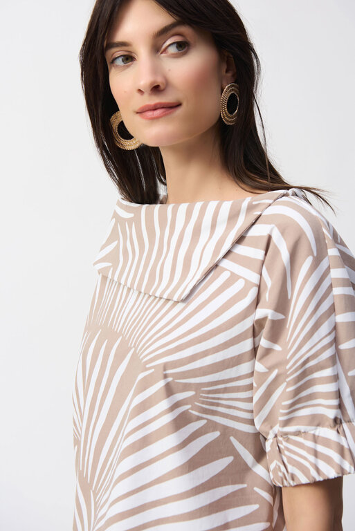 Joseph Ribkoff Joseph Ribkoff 251163 Poplin Tropical Boxy Top