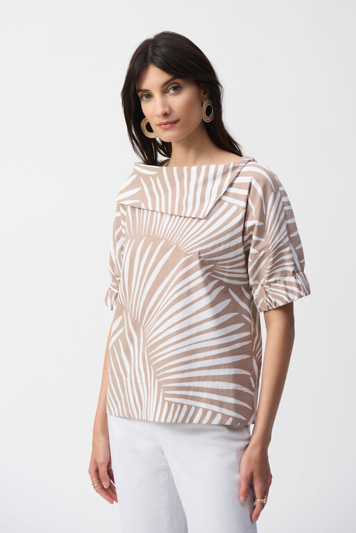 Joseph Ribkoff Joseph Ribkoff 251163 Poplin Tropical Boxy Top