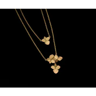 Michael Michaud M. Michaud 9268BZ Hydrangea Double Layer Pendant 16" Adj.