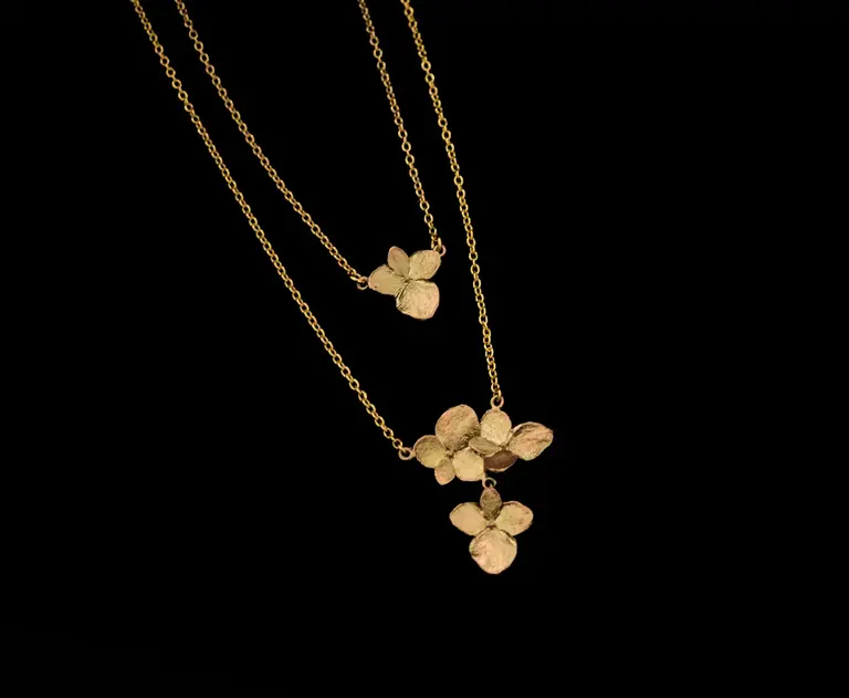 Michael Michaud M. Michaud 9268BZ Hydrangea Double Layer Pendant 16" Adj.