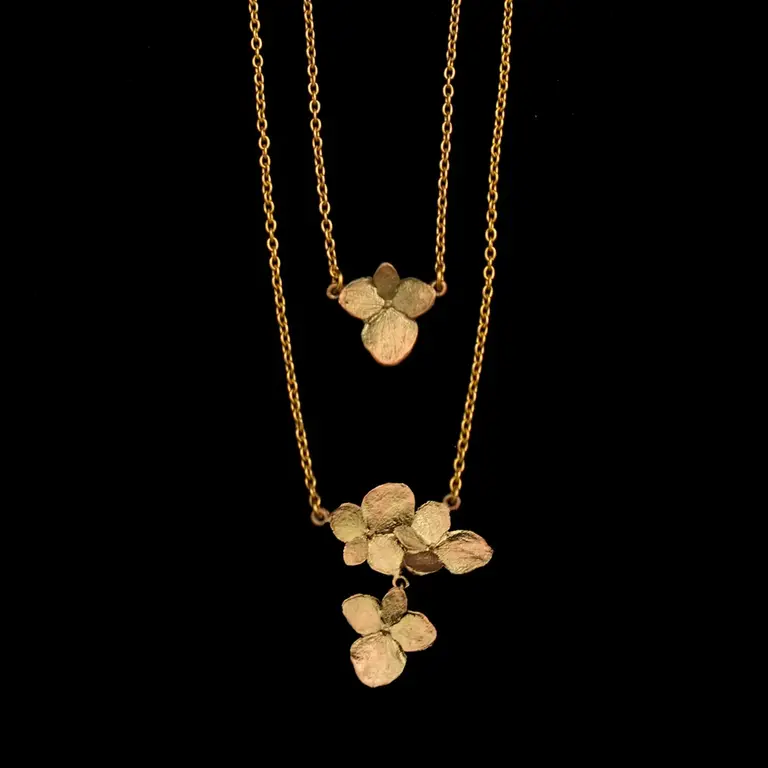 Michael Michaud M. Michaud 9268BZ Hydrangea Double Layer Pendant 16" Adj.