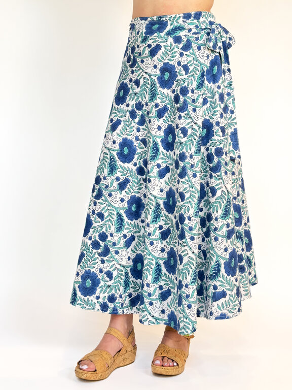 Rustic Passport Reversible Wrap Skirt Long