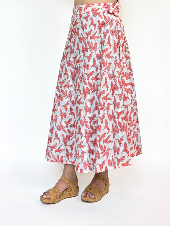 Rustic Passport Reversible Wrap Skirt Long