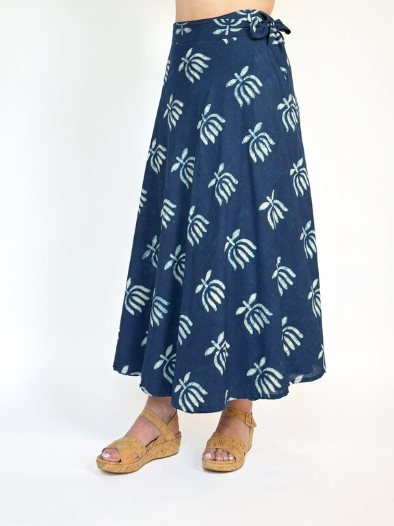 Rustic Passport Reversible Wrap Skirt Long