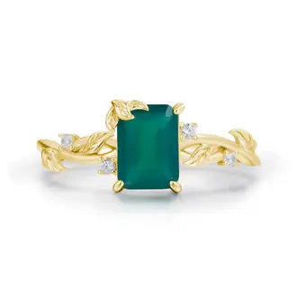 Azura Jewlery Earth Green Onyx Ring