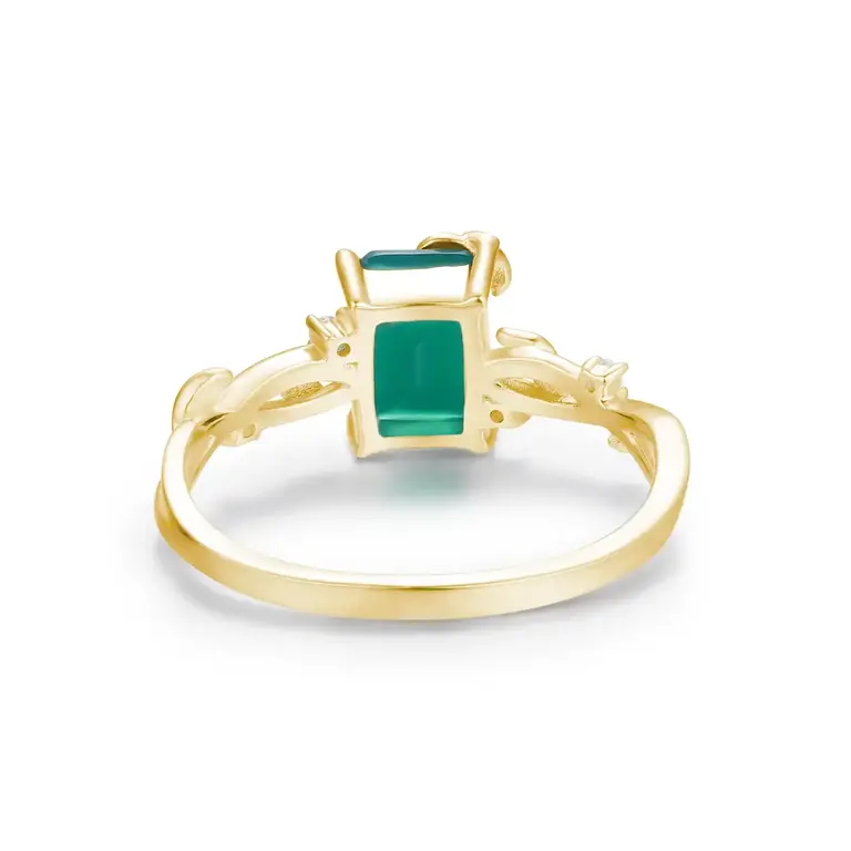 Azura Jewlery Earth Green Onyx Ring