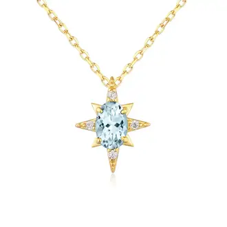 Azura Jewlery Blue Topaz Ocean Star Necklace