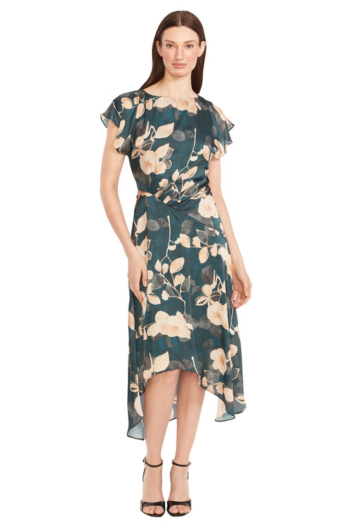 Maggy London Floral High-Low Dress
