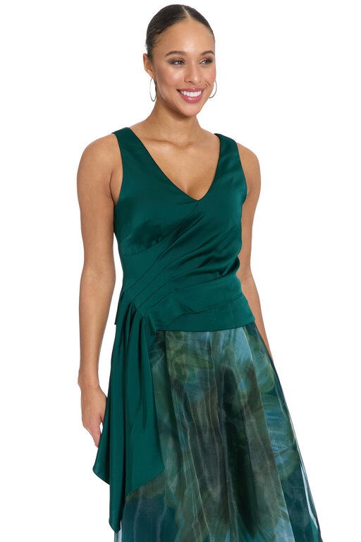 Maggy London Sleeveless Satin Top