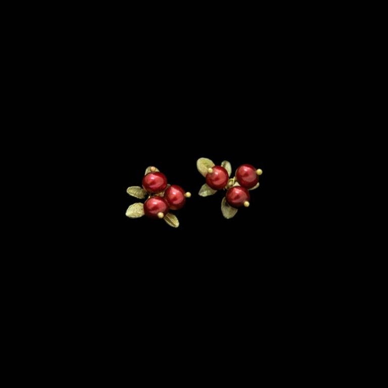 Michael Michaud Michael Michaud 4410BZCR Cranberry 3-Stone Post Earrings
