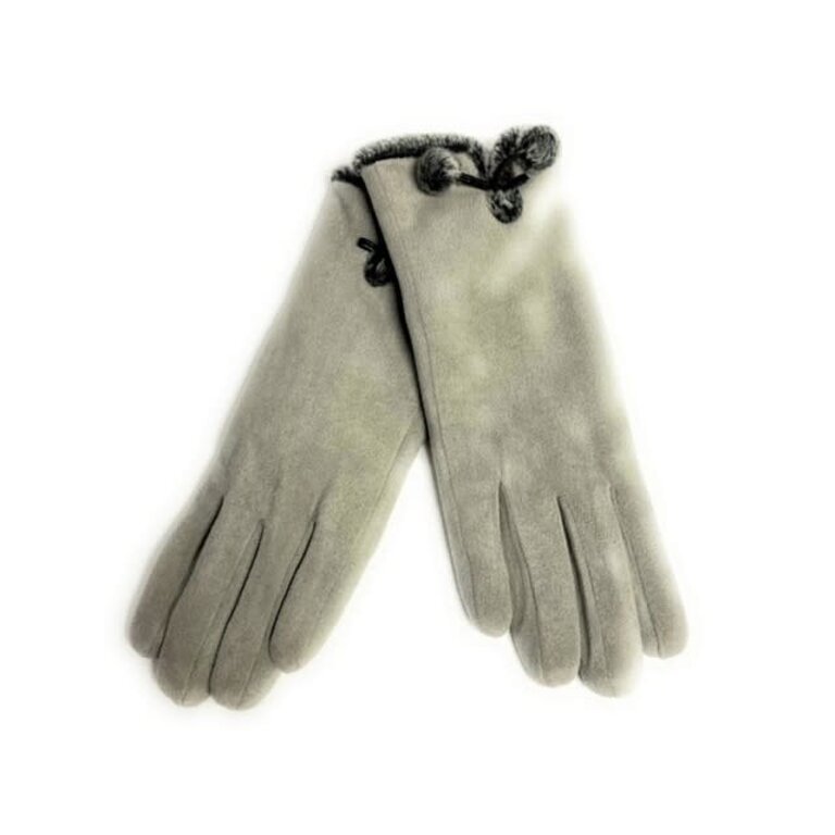 Shihreen Micro Suede Faux Fur Glove