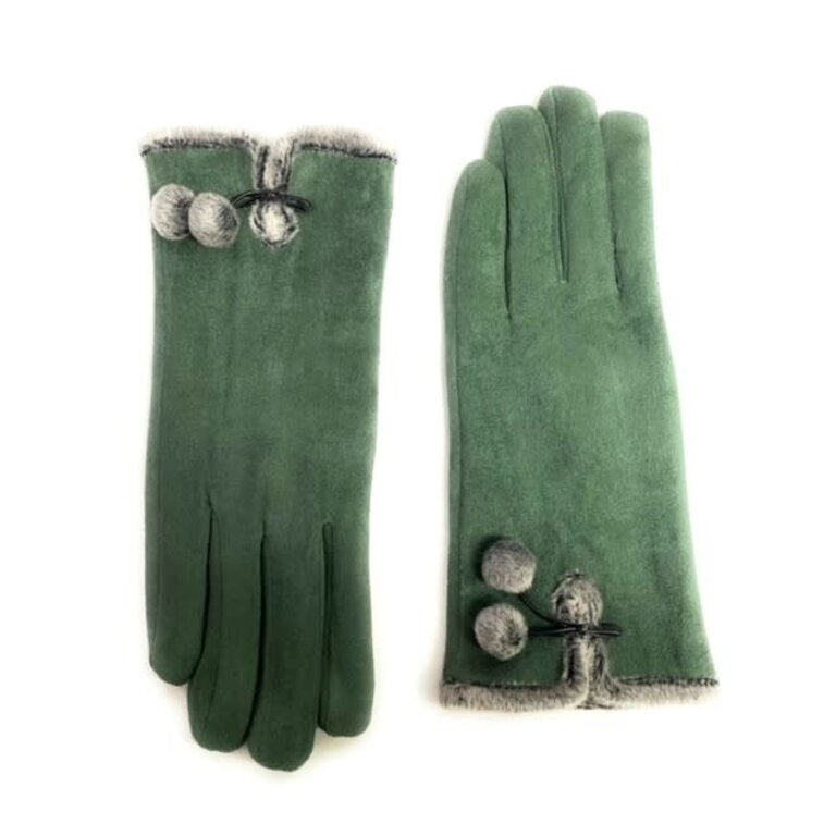 Shihreen Micro Suede Faux Fur Glove