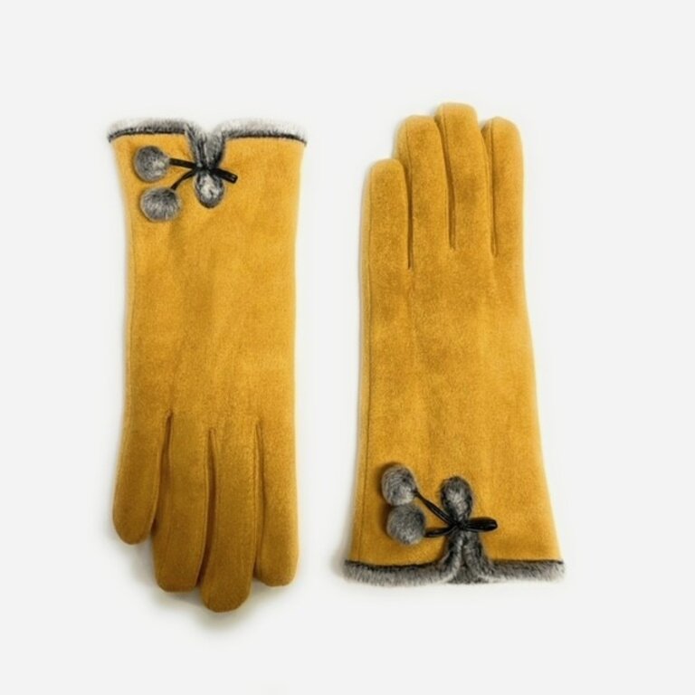 Shihreen Micro Suede Faux Fur Glove