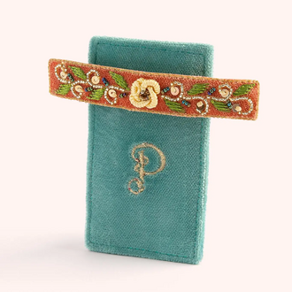 Powder Tangerine Floral Barette