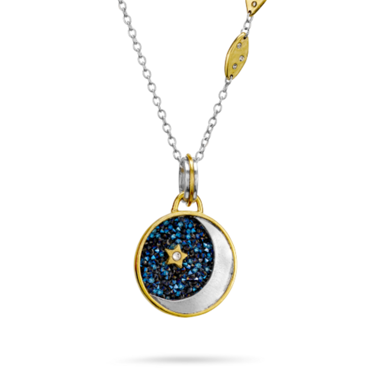 Waxing Poetic venus medallion on oval star scatter chain 20'