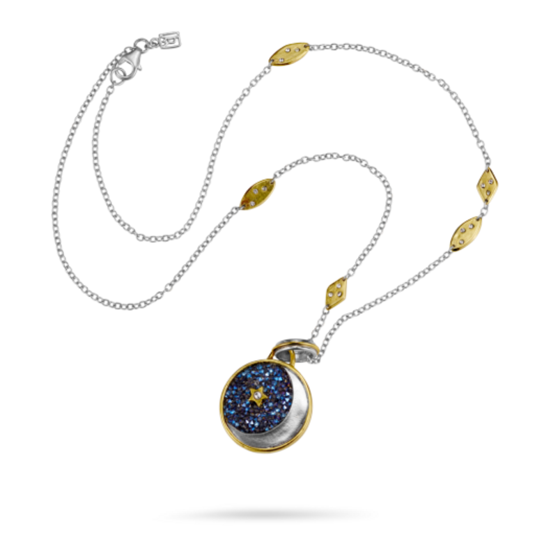 Waxing Poetic venus medallion on oval star scatter chain 20'