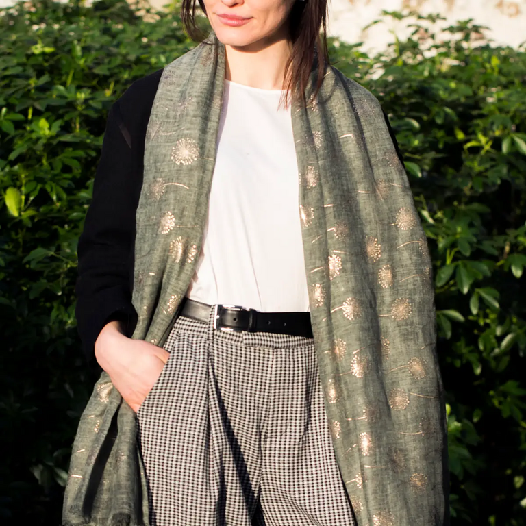 Studio Hop Thinking of You Dandelion Foil Scarf