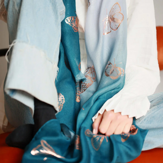 Studio Hop Studio Hop British Butterflies Ombre Scarf