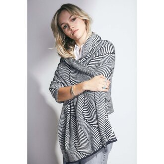 Liamolly Liamolly Forest Fern Wrap Indigo/cream